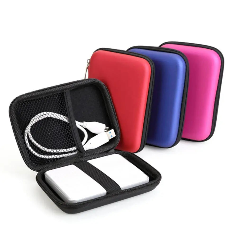 VODOOL EVA 2.5" Hard Drive Case External HDD Carrying Bag Wired Earphone USB Cable Protector Cover Pouch For HDD SSD Hard Disk.