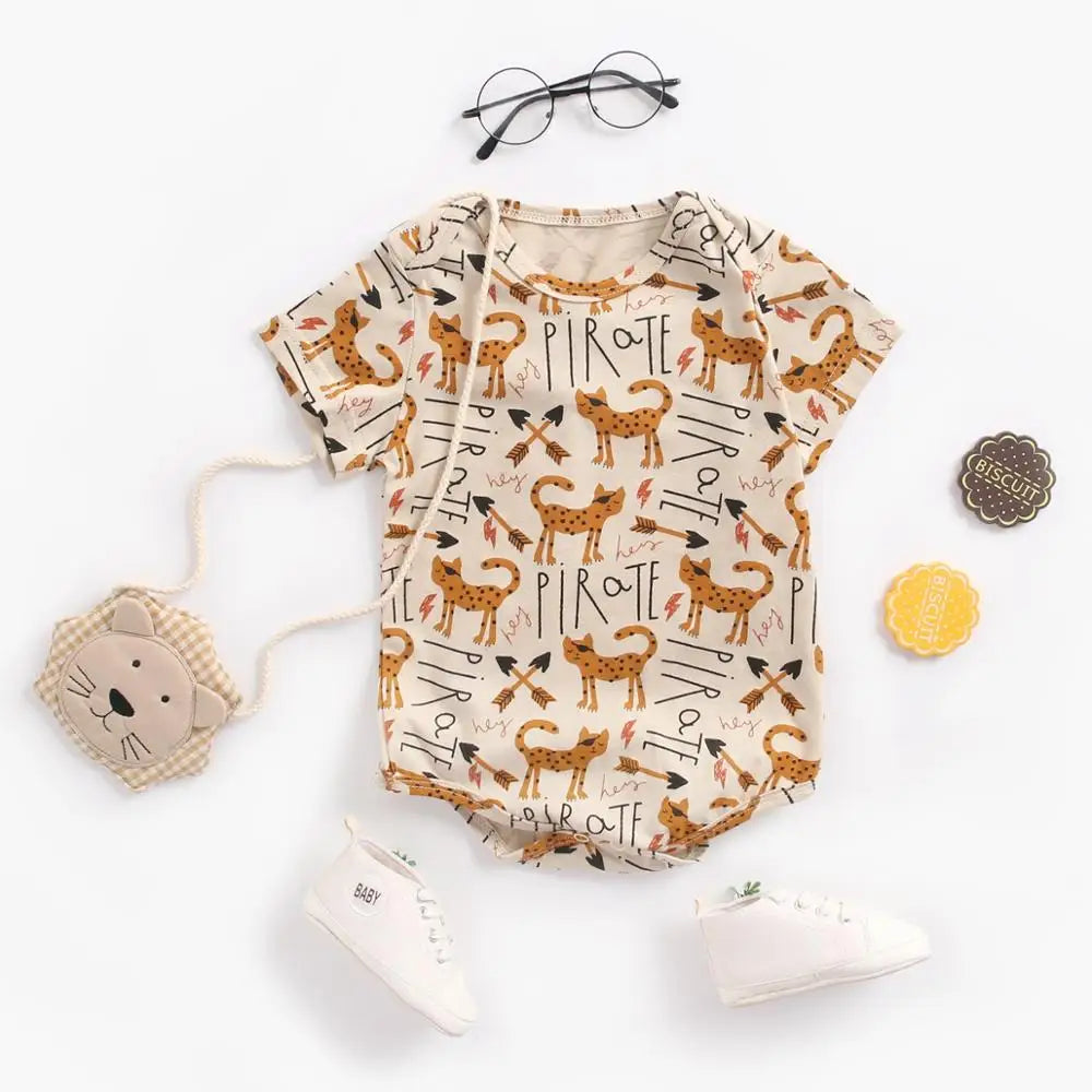 Sanlutoz Baby Jungen Mädchen Bodys Sommer Baumwolle Kleinkind Kleidung Cartoon Unisex Kurzarm.