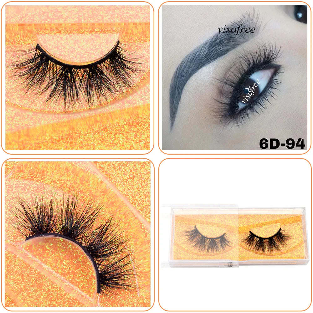 Mink Eyelashes Hand Made Crisscross False Eyelashes Cruelty Free Dramatic 3D Mink Lashes Long Lasting Faux Cils for Makeup Tools
