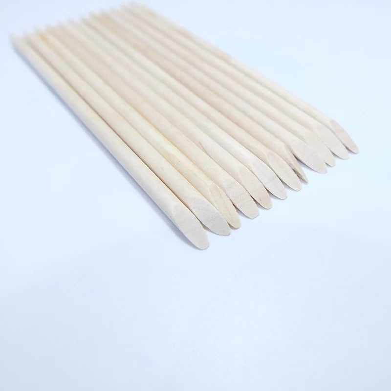 20/50/100pcs Nail Cuticle Pusher Wooden Design Drawing Painting Stick Remover Orange Wood Sticks for Nail Art Tools.