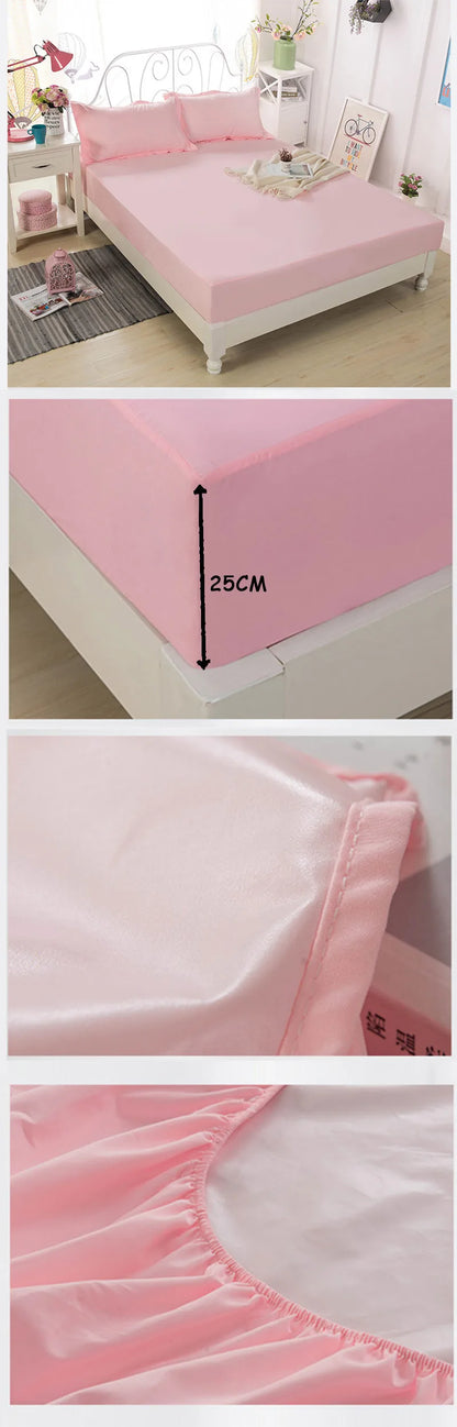 Polyester Waterproof Mattress Cover for Bed Breathable Removable Mattress Topper Cover Anti-mite Baby Urine Pad Bed Protector.