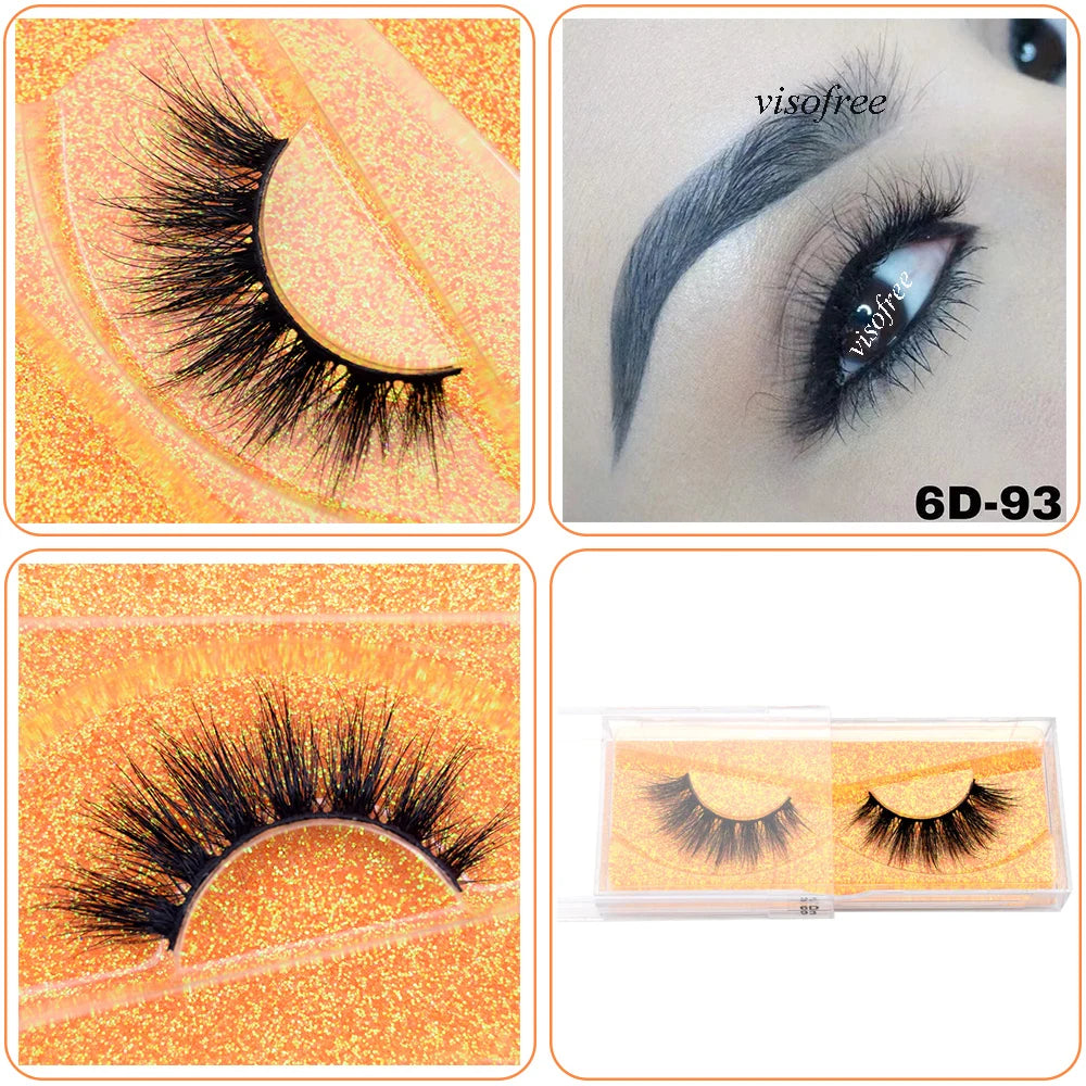 Mink Eyelashes Hand Made Crisscross False Eyelashes Cruelty Free Dramatic 3D Mink Lashes Long Lasting Faux Cils for Makeup Tools.