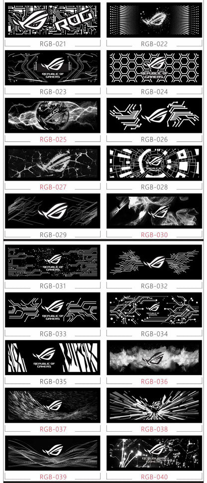 Mirror MOD RGB Lighting Panel Customize PC Case VGA Backplate Side Panel PC Cabinet A-RGB Colorful AURA SYNC Water Cooling Plate.