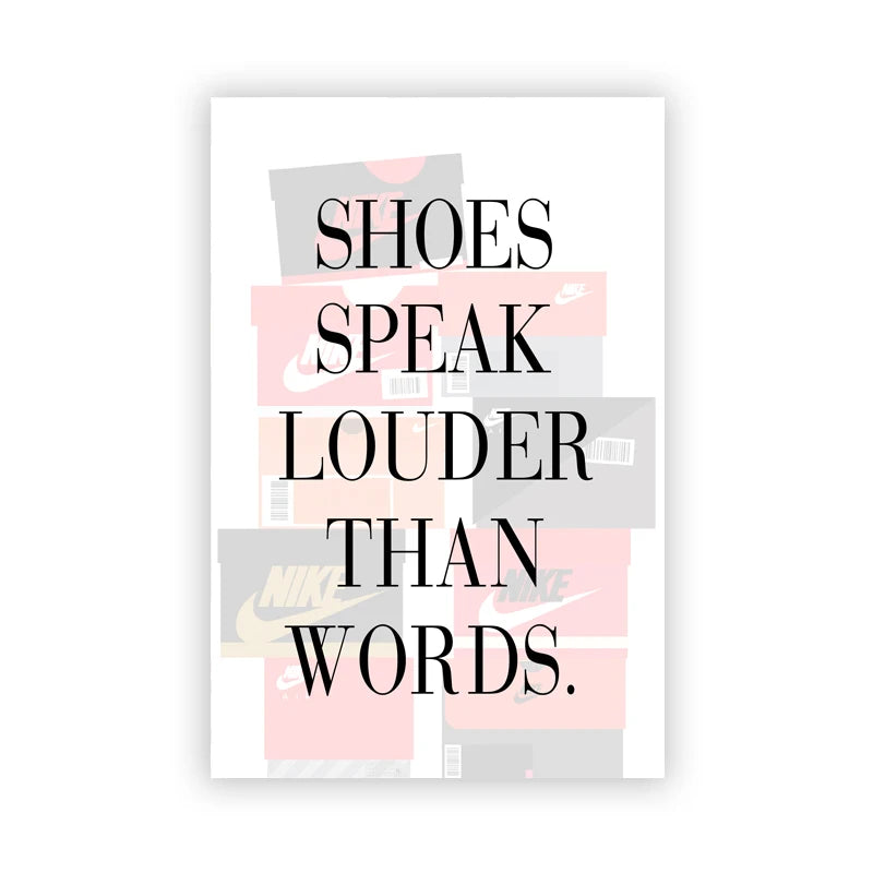 Sneaker Box Wall Art Poster Canvas Painting Boys Gifts Modern Fashion Sneakerhead Quote Prints Wall Pictures Home Room Decor.