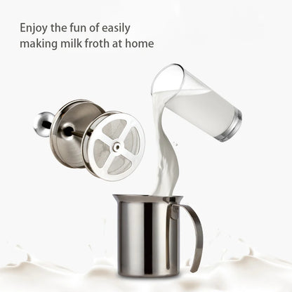 Stainless Milk Frother 400ML Double Mesh Milk Creamer Milk Foam For Cofffee Milk Egg Beater Kitchen Tool Coffee Mixe Frother.