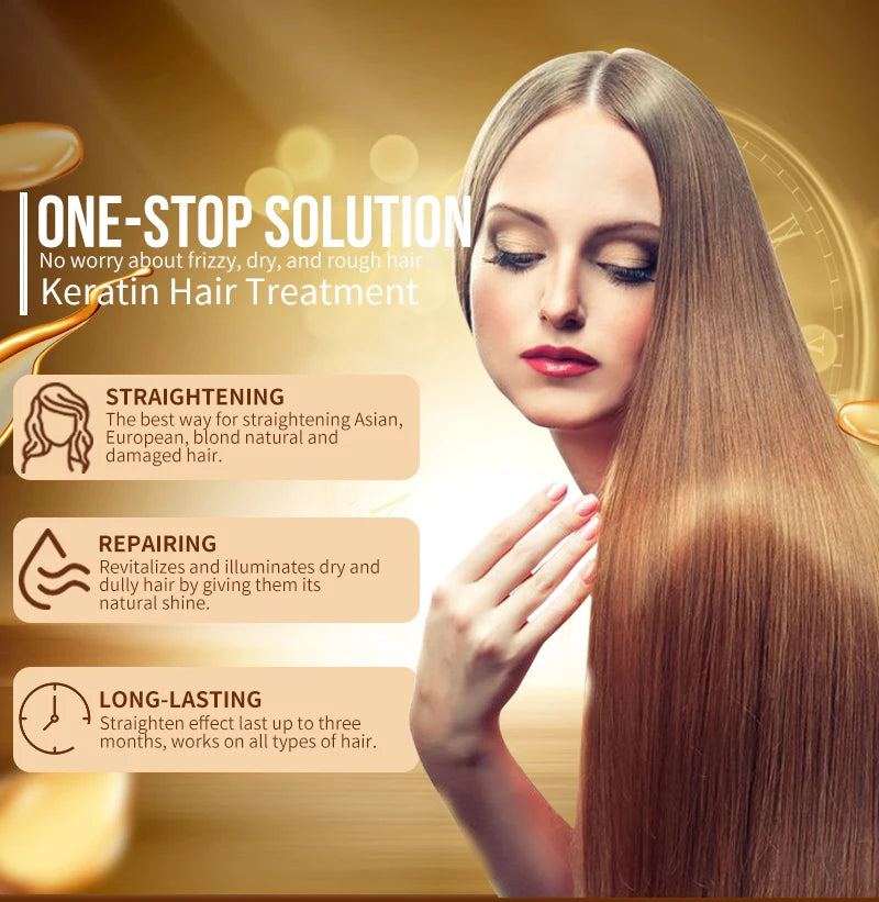 PURC Professional Brazilian Keratin Hair Treatment Cream Straightening Smoothing Scalp Treatment Purifying Shampoo Hair Care.