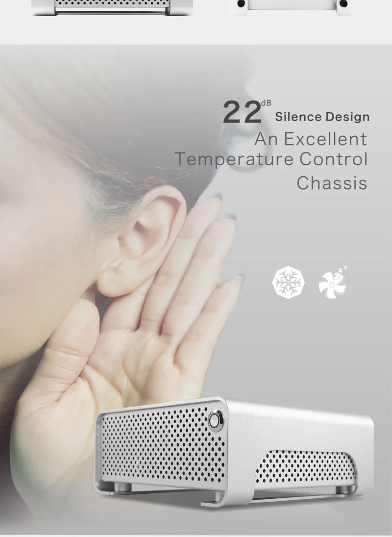 METALFISH MetalGear Plus Aluminum Mini HTPC Case Mini ITX Cases Computer Gaming PC Desktop Case