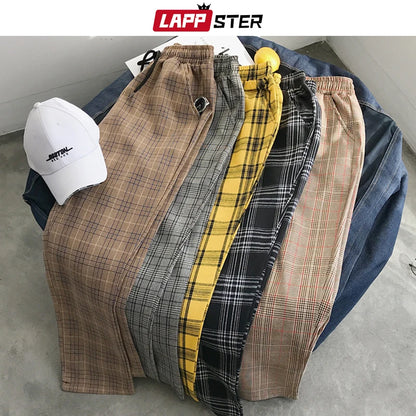 LAPPSTER Frauen Streetwear Plaid Hosen 2020 Harajuku Hohe Taille Jogger Koreanische Stil Jogginghose Damen Herbst Hosen Plus Größe.