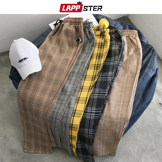 LAPPSTER Frauen Streetwear Plaid Hosen 2020 Harajuku Hohe Taille Jogger Koreanische Stil Jogginghose Damen Herbst Hosen Plus Größe.