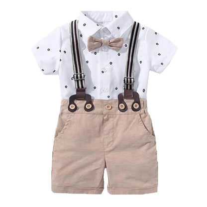 Hot Baby Boy Clothing Suit Newborn Handsome Romper Bow Set Birthday Festival Gift Jumpsuit Hat Toddler Boys Wedding Outfit Dress.