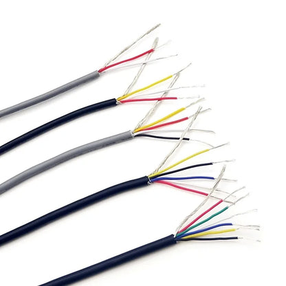 1M 24AWG Shielded Wire Signal Cable 2 3 4 5 Core PVC Insulated Channel Audio Headphone Copper Control Shielding Wire UL2547.