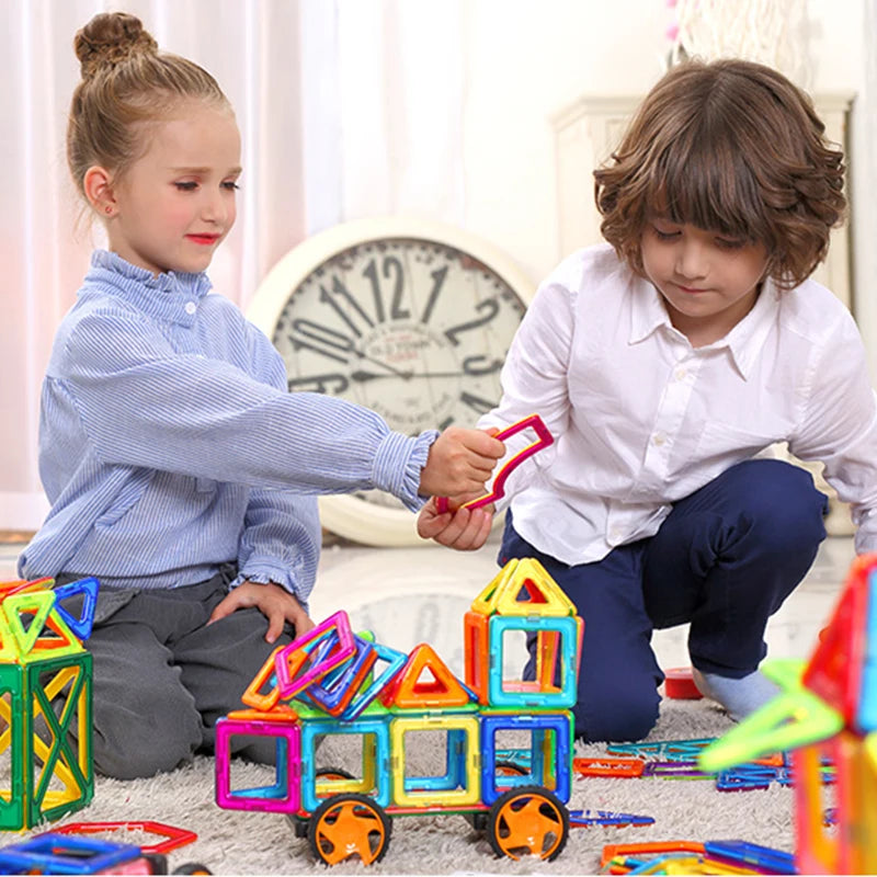 Magnets Toys for Kids Big Size Plus Magnetic Blocks for Children Designer Constructor Set Toys for Boys Building Blocks.