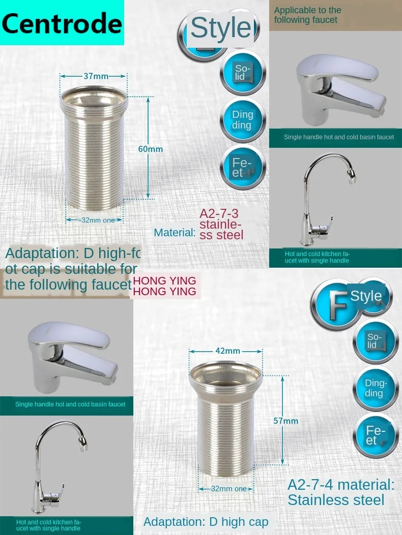 Kitchen faucet faucet fixed foot big foot screw extension nut wash basin thick countertop screw fixing seat repair accessories