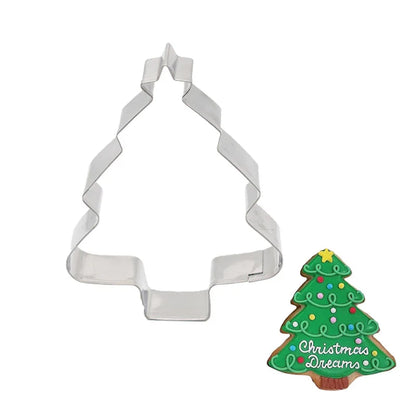 5Pcs/set Christmas Cookie Cutter Gingerbread Xmas Tree Mold Christmas Cake Decoration Tool Navidad Gift DIY Baking Biscuit Mould.