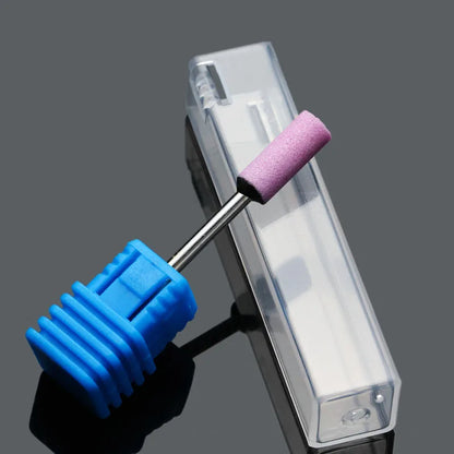 Pink Ceramic Stone Burr Drill Bits Milling Cutter Manicure Electric Corundum Nail Files Machine Nail Drill Polishing Accessories.