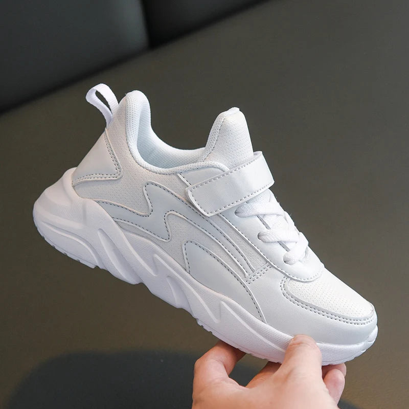 ULKNN Boys shoes 2023 autumn 6 children boys 12 sports shoes 15 years old 10 kids 9 white black blue shoe sneakers for students.