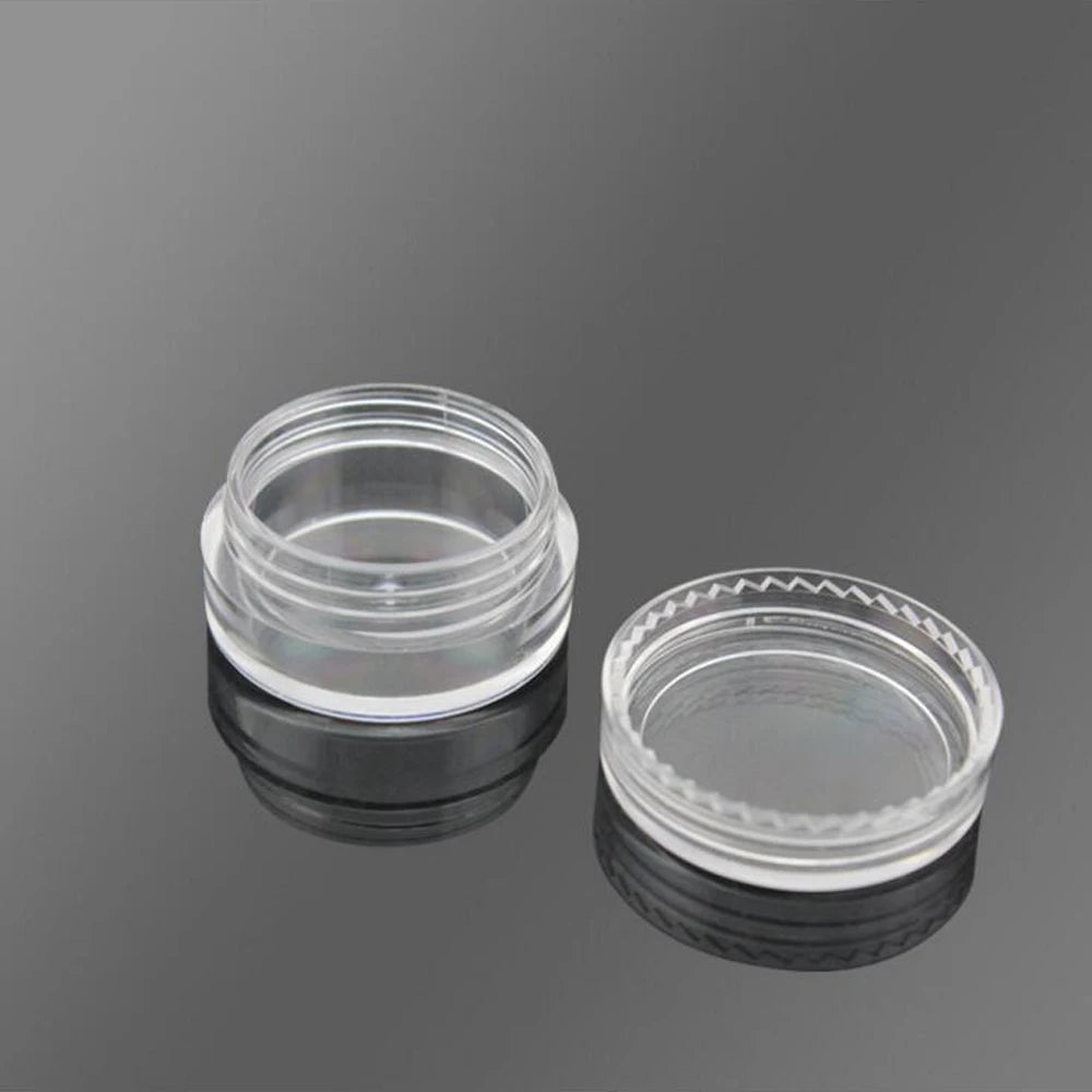 100PCS 3G Transparent Cream Jar, 3CC Mini Empty Clear Sample Container,Empty Cosmetic Containers Recipientes de Plastico.