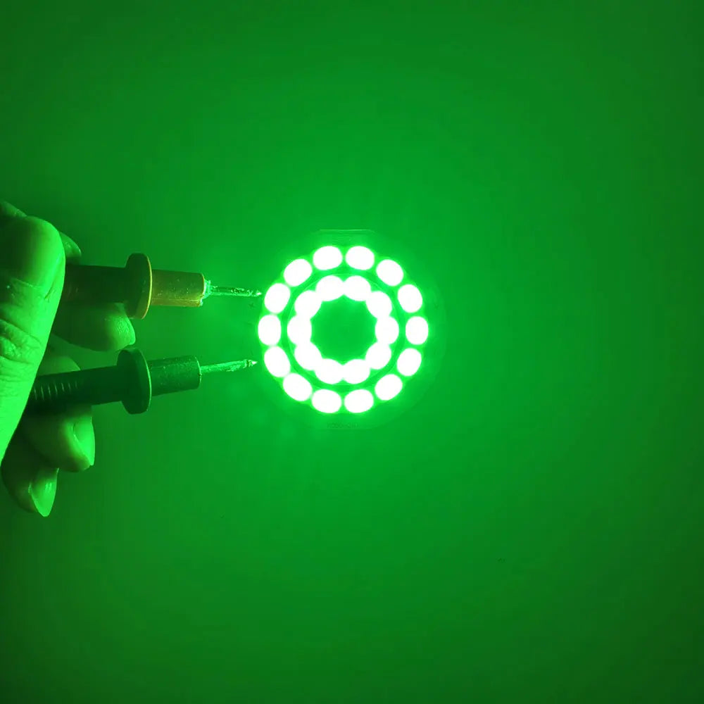 3V LED-Licht, 50 mm Durchmesser, runder COB-Chip, Doppelring-LED-Lampe, 3,7 V, 5W LED-Birne für DIY-Arbeitsscheinwerfer, Hausdekor-Beleuchtung