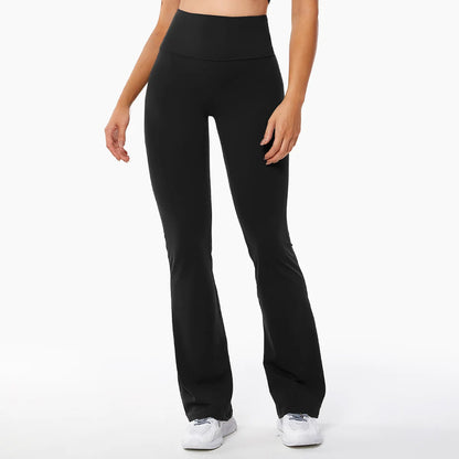 New Arrival Lulu Micro Stretch Wide Leg High Waist Yoga & Fitness Pants Naked Sports Wear Solid Pattern for Running Exercise.