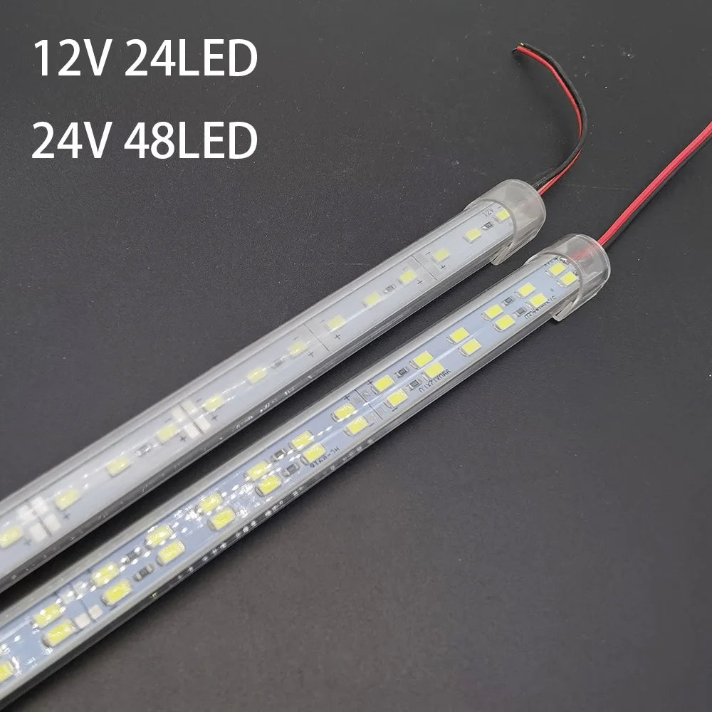 12V/24V 24/48 LED Light Strip 330X15MM Hard Rigid Tube Bar Lamp IP65 Waterproof 5730-led bead Lights Strips For DIY.