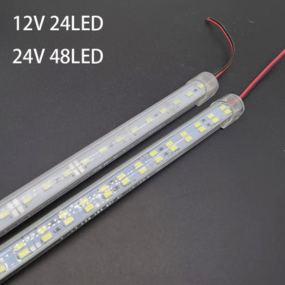 12V/24V 24/48 LED Light Strip 330X15MM Hard Rigid Tube Bar Lamp IP65 Waterproof 5730-led bead Lights Strips For DIY.