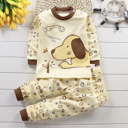 Kids Clothes Children Sets Children's Clothing Boys Girls CottonAutumn winter Clothing Pants Sleepwear Underwear Christmas Gift.