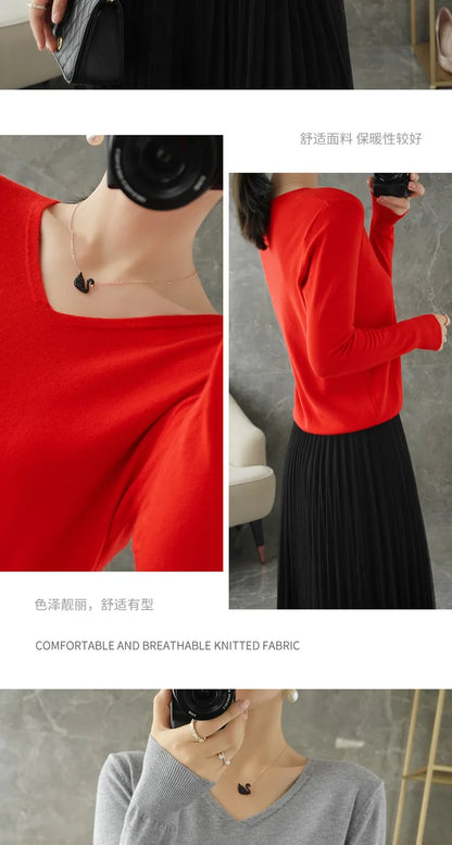 Frauen Pullover Herbst Winter V-ausschnitt Strickwaren Lange Hülse Lose Kaschmir Pullover Pullover Dame Günstige Qualität Jumper Gestrickte Tops.