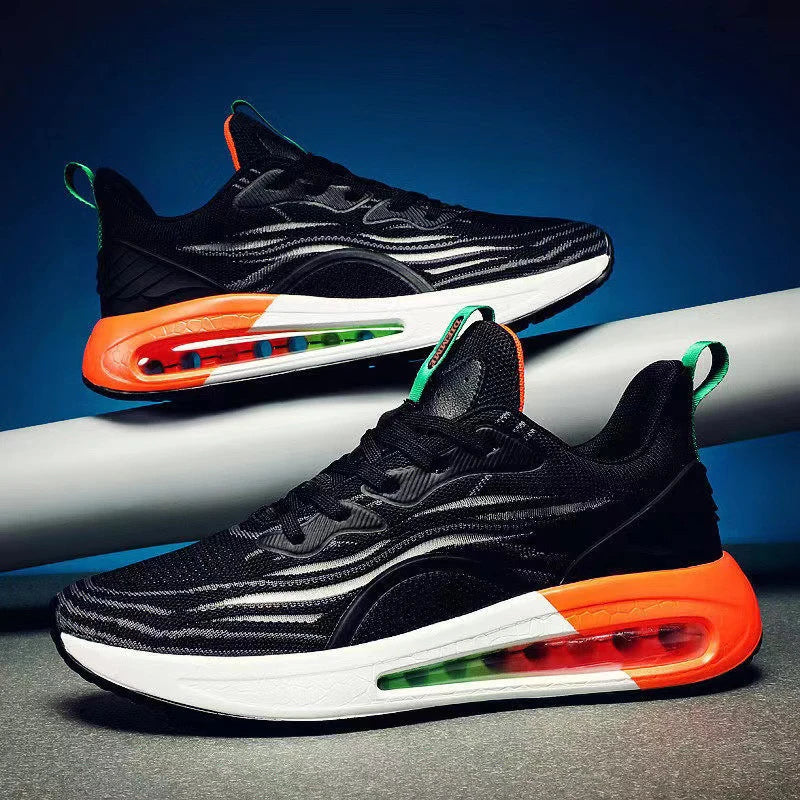 Y 39-44 Men's New Air-cushioned Mesh Casual Shoes with Thick Soles to Increase the Height of Running Sneakers.