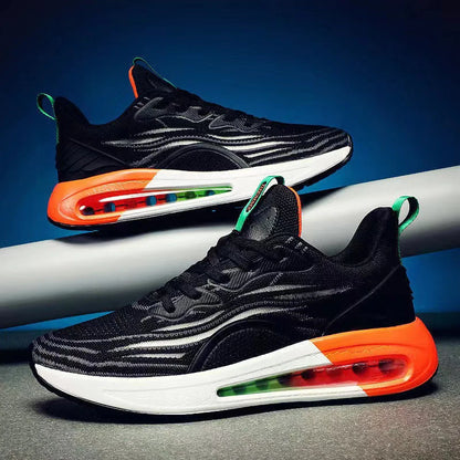 Y 39-44 Men's New Air-cushioned Mesh Casual Shoes with Thick Soles to Increase the Height of Running Sneakers.