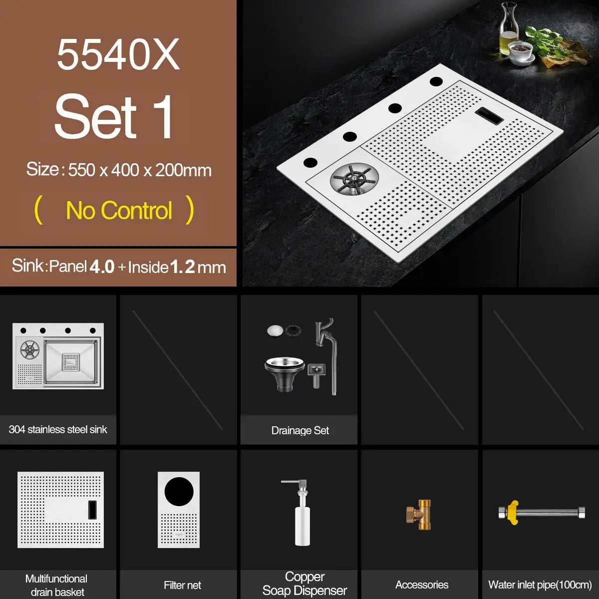 ASRAS Island Hidden kitchen Sink 304 Stainless Steel 4mm Thickness Handmade Brushed Sink High Pressure Cup Washer kitchen Sinks