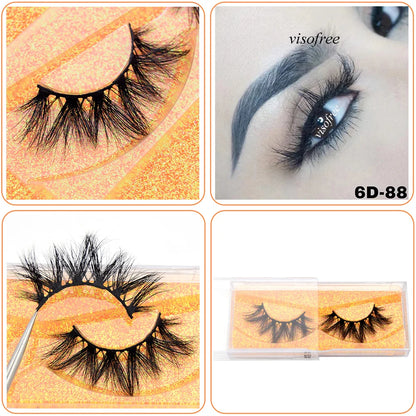 Mink Eyelashes Hand Made Crisscross False Eyelashes Cruelty Free Dramatic 3D Mink Lashes Long Lasting Faux Cils for Makeup Tools