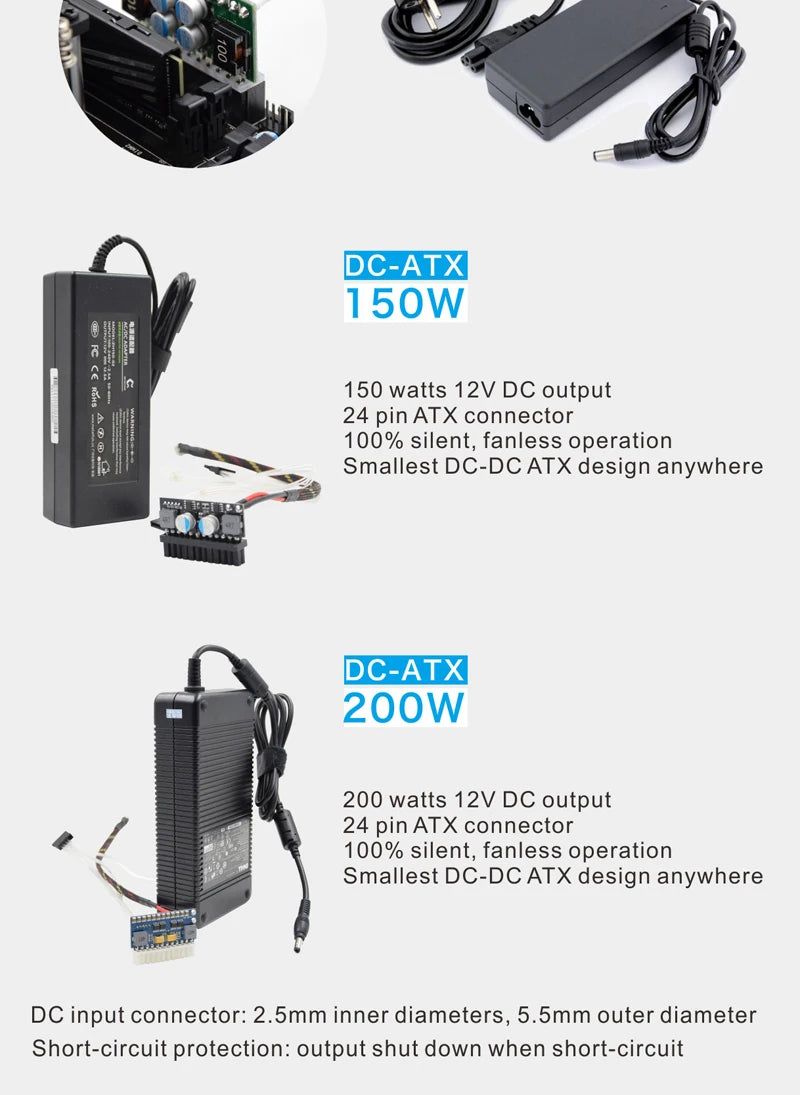 METALFISH MetalGear Plus Aluminum Mini HTPC Case Mini ITX Cases Computer Gaming PC Desktop Case Support DC ATX PSU