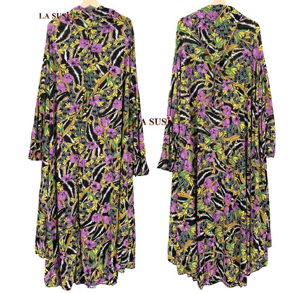 1 Pieces Muslim Hijabs Dress Women's Prayer Garment Dubai Abaya Arab Jibab Islam Flowers Djellaba Femmel Khimar Caftan Clothes