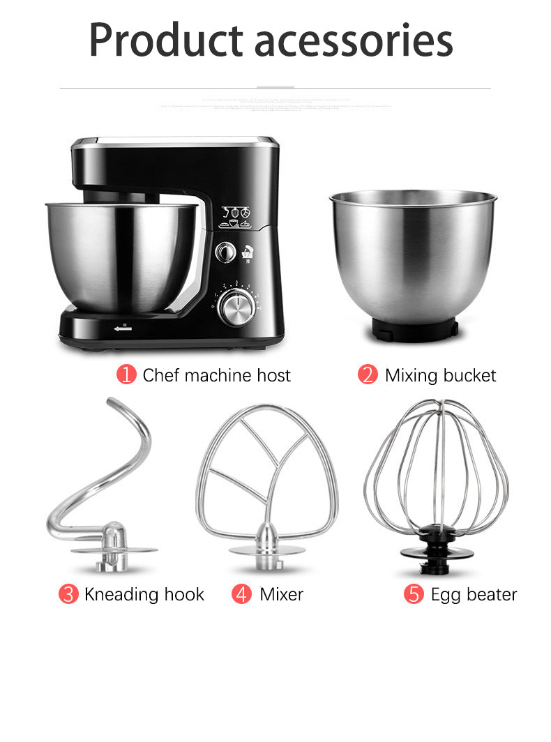 AC220-240V 50-60HZ 600W POWER 4L bowl Powerful home use mini food mixer hand mixer stand mixer Polupar Dough Cream Mixer muliuse.