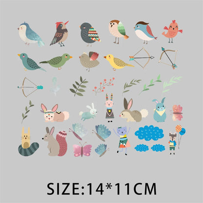 Cartoon Pflanze Blumen Aufkleber Wärmeübertragung PVC Patch Hitzeempfindliche Patches Bügelaufkleber auf Kleidung DIY Applikationen