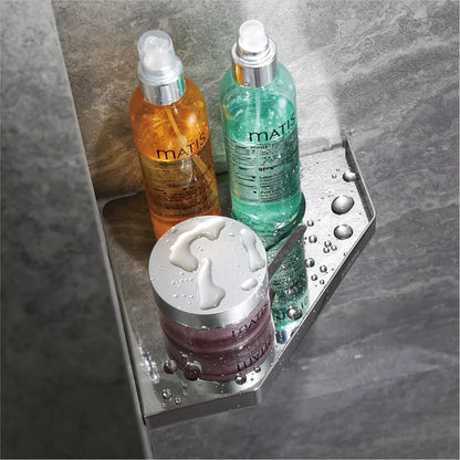 Bad Edelstahl Dusche Regal Wand-montiert Dreieck Korb Ecke Stehen Shampoo Dusche Gel Lagerung Halter Zubehör