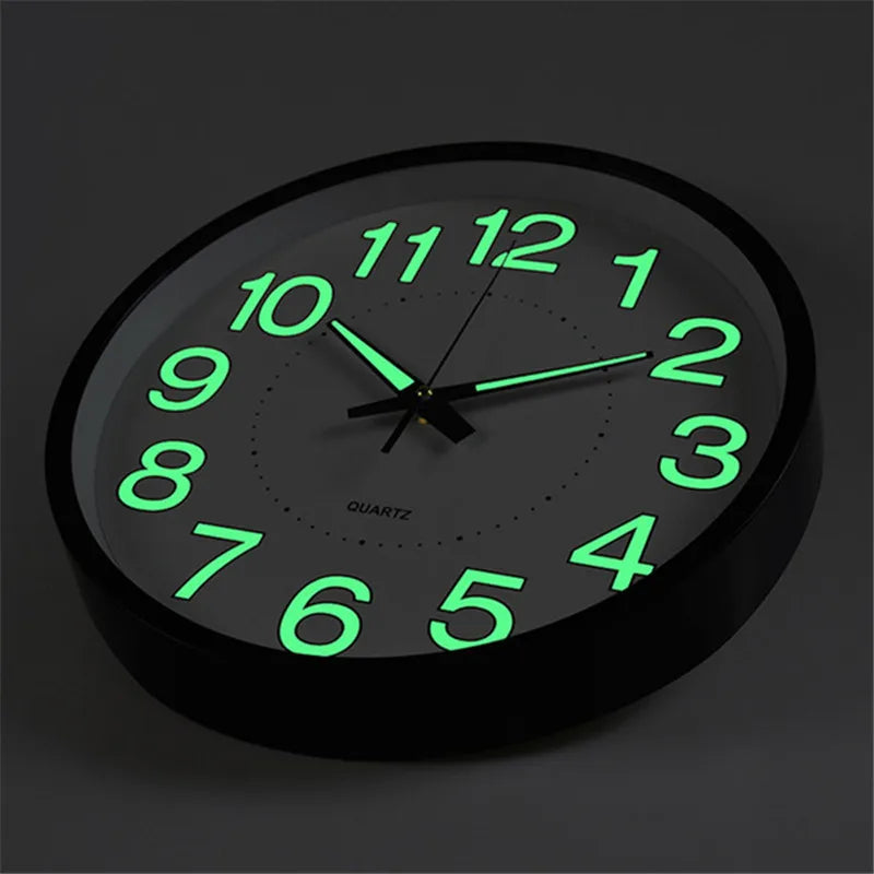 30cm Minimalistischen Wanduhr Moderne Design Glowing in the Dark Baby Zimmer Hängen Uhr Uhren Klok Nacht Wohnzimmer wohnkultur