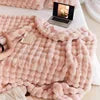 Tuscany Eco-friendly Rabbit Hair Short Pile Leisure Blanket Light Luxury Soft Warm Blanket.