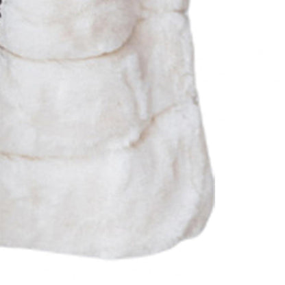 Herbst Winter Frauen Jacke Weste Einfarbig Rundhals Faux Pelzmantel Dicken Rundhals Oberbekleidung Plüsch Jacke für Frauen