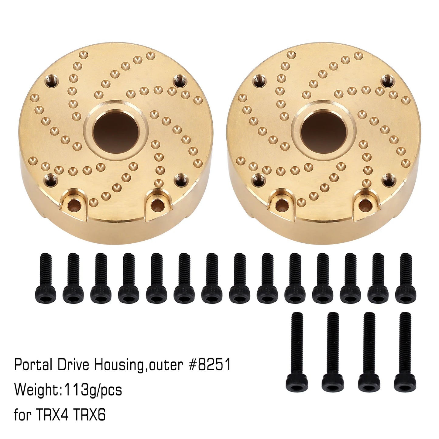 INJORA Heavy Brass Counterweight Portal Drive Housing Bumper Holder Axle Mount for RC Crawler TRX4 TRX-4 TRX6 Upgrade Parts