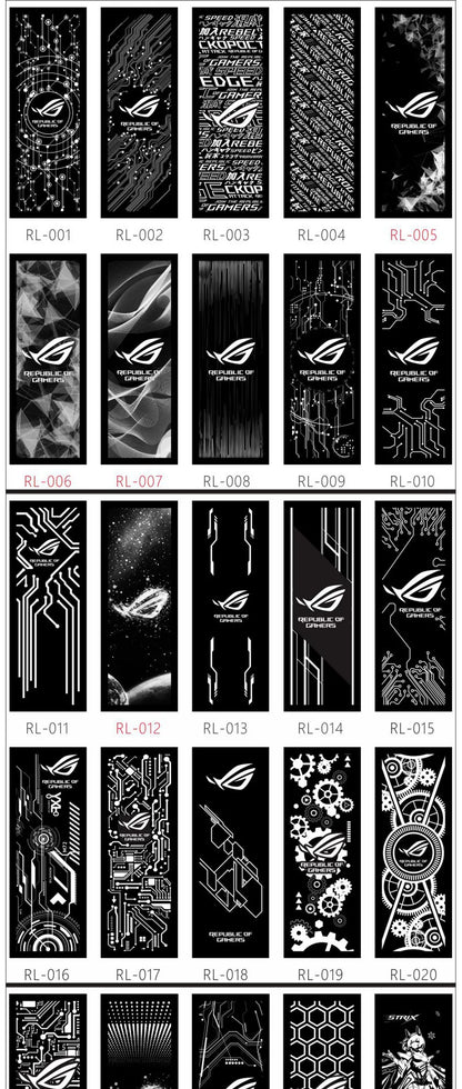 Mirror MOD RGB Lighting Panel Customize PC Case VGA Backplate Side Panel PC Cabinet A-RGB Colorful AURA SYNC Water Cooling Plate.