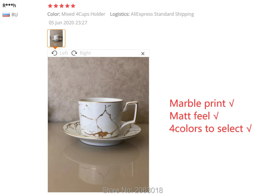 Marble Ceramic Coffee Cup Saucer Spoon Set 200ml Nordic Tea Cup Matt Porcelain Tea Set Advanced Teacup Cafe Espresso Cup