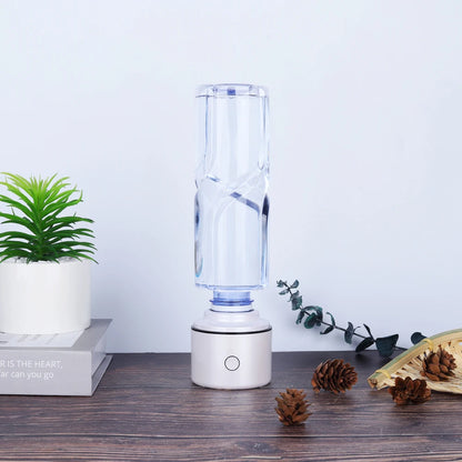 Portable 5000PPB Nano High Rich Hydrogen Water Generator Bottle ORP Alkaline Electrolysis Ionizer Anti-Aging Can Breathe Pure H2.