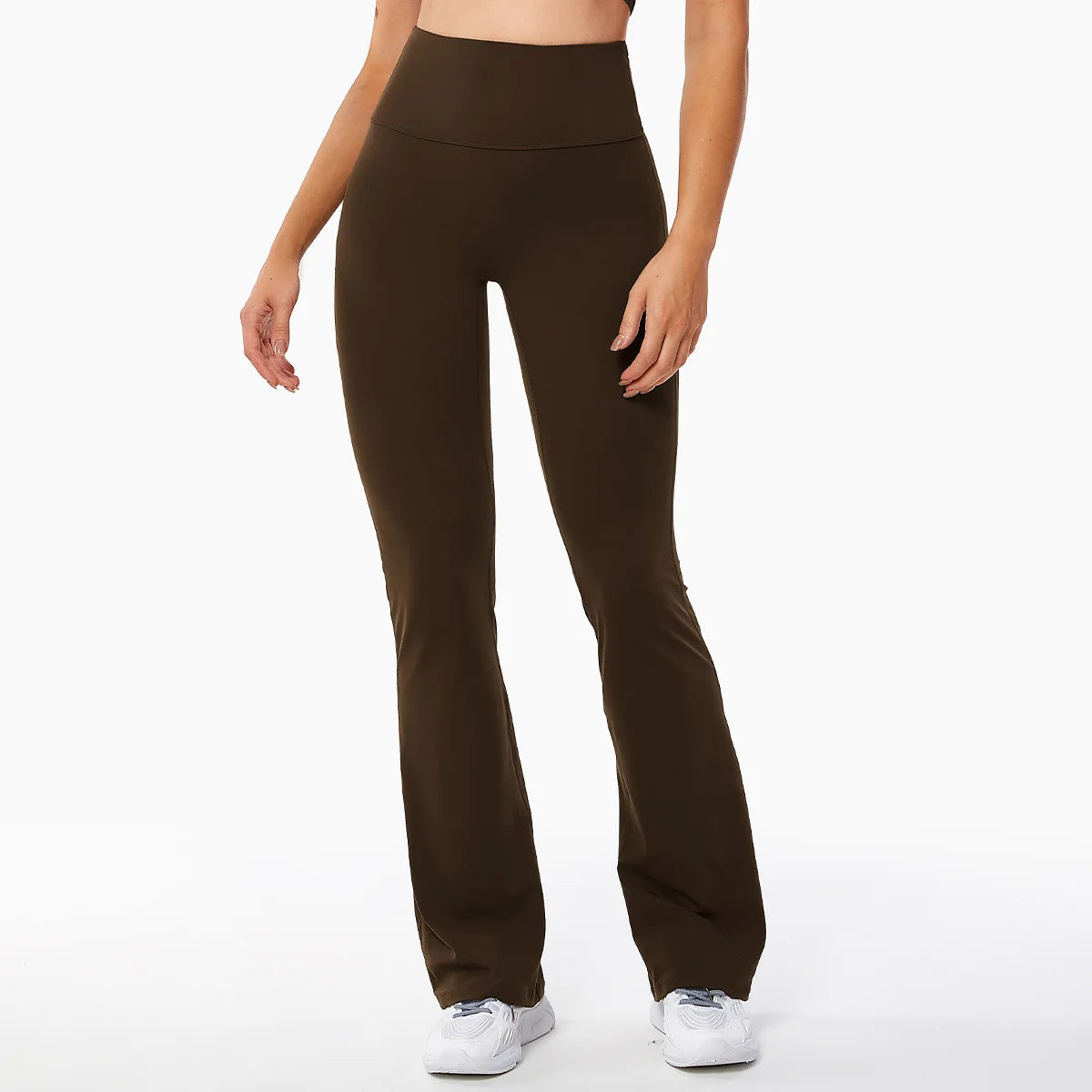 New Arrival Lulu Micro Stretch Wide Leg High Waist Yoga & Fitness Pants Naked Sports Wear Solid Pattern for Running Exercise.