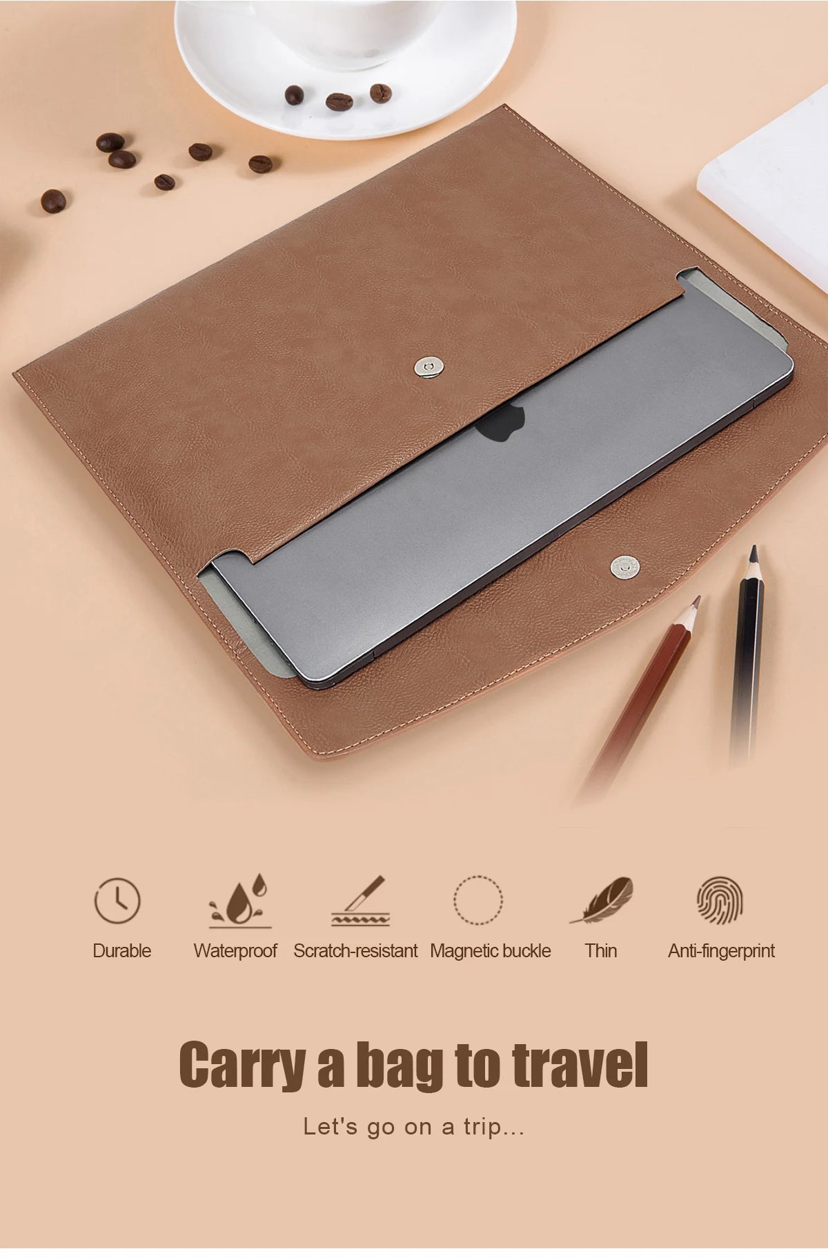 Sleeve Case for ( MacBook Mac Book iPad ) Air M1 M2 Pro 13 3 13.6 14 2 12 9 Inch Cover Bag Leather Men's Folder 2022 2021 2020.