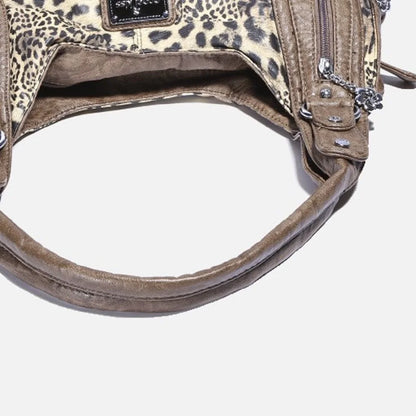 Angelkiss Women Handbags Large Women's Shoulder Bag Leopard Print Top-Handle Fashion Satchel Dumpling Shoulder Tote Hobos Bag