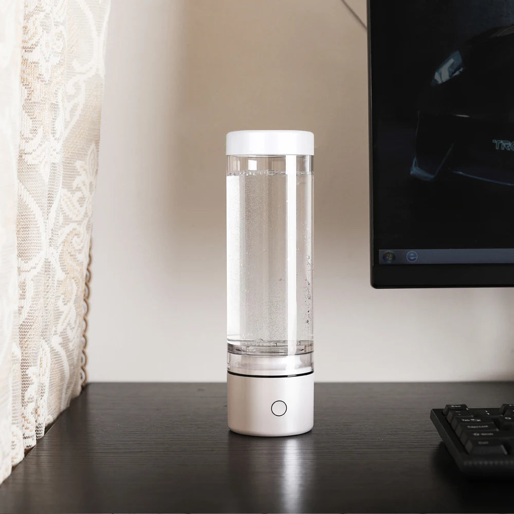 Portable 5000PPB Nano High Rich Hydrogen Water Generator Bottle ORP Alkaline Electrolysis Ionizer Anti-Aging Can Breathe Pure H2