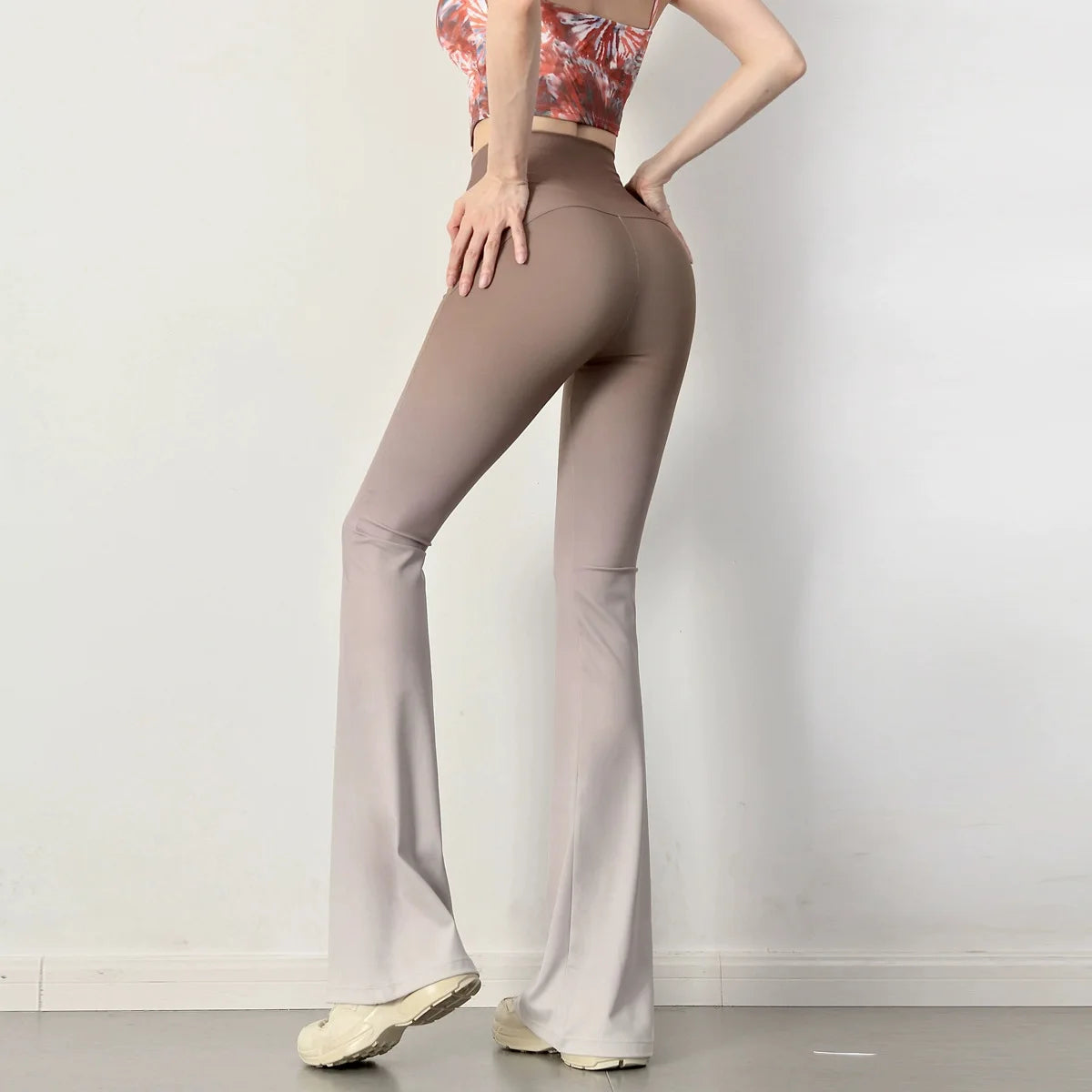 ZWFS-  Tuman1325 New Arrival Ladies Fashion Yoga Pants Women's Boot Cut Design Stylish Long Pants High Waist  Color Sportswear.