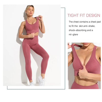 2022 Seamless Yoga Set Workout Clothes for Women Sport Set Outfit Fitness Clothing Gym Clothes Women Set Leggings Sportswear.