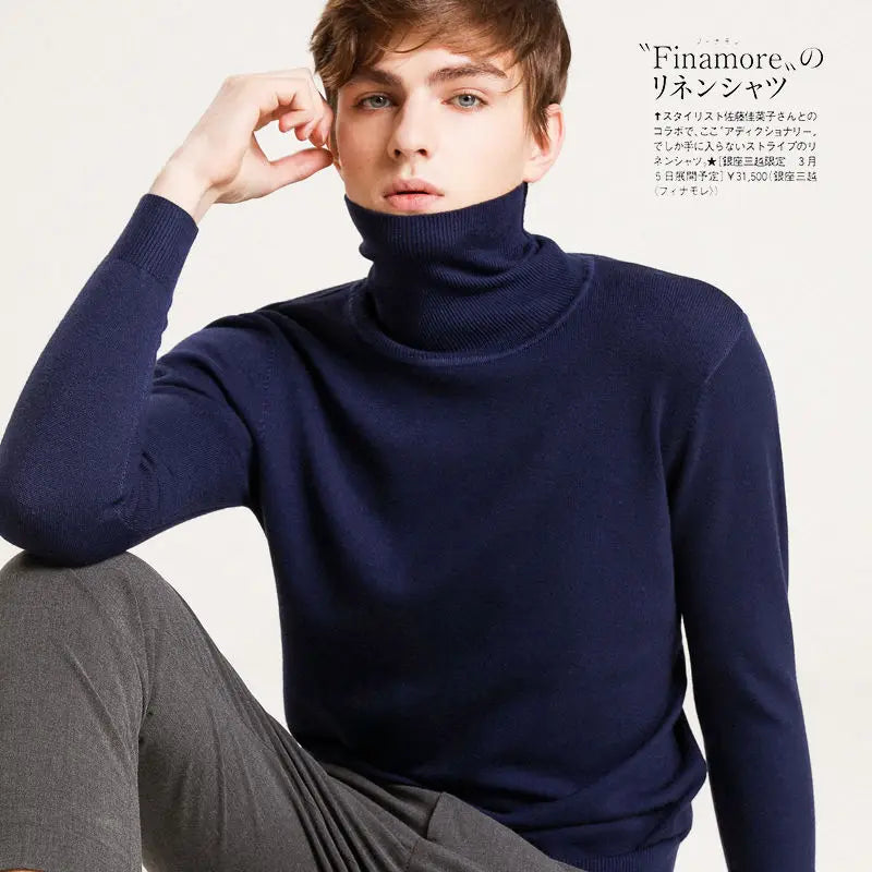 Cashmere turtleneck men sweater 2023 autumn winter jumper clothes ropa hombre pull homme hiver pullover men turtle neck sweaters.